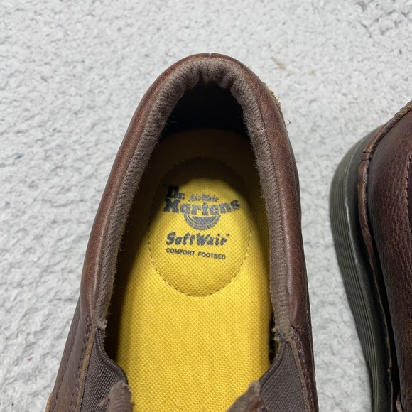 Dr. Martens Boyle Shoes Size 10 Mens Brown Leather Slip On Loafers SoftWair - Picture 6 of 9